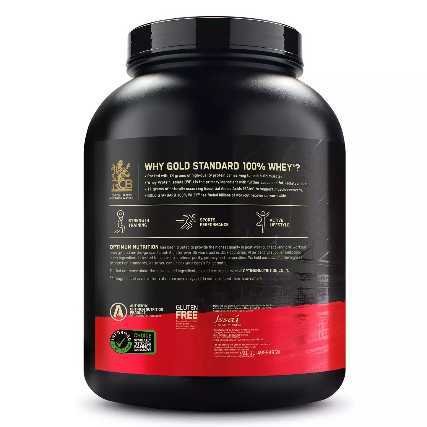 Optimum Nutrition (On) Gold Standard 100% Whey Protein Double Rich Chocolate Flavour 2.27kg Powder
