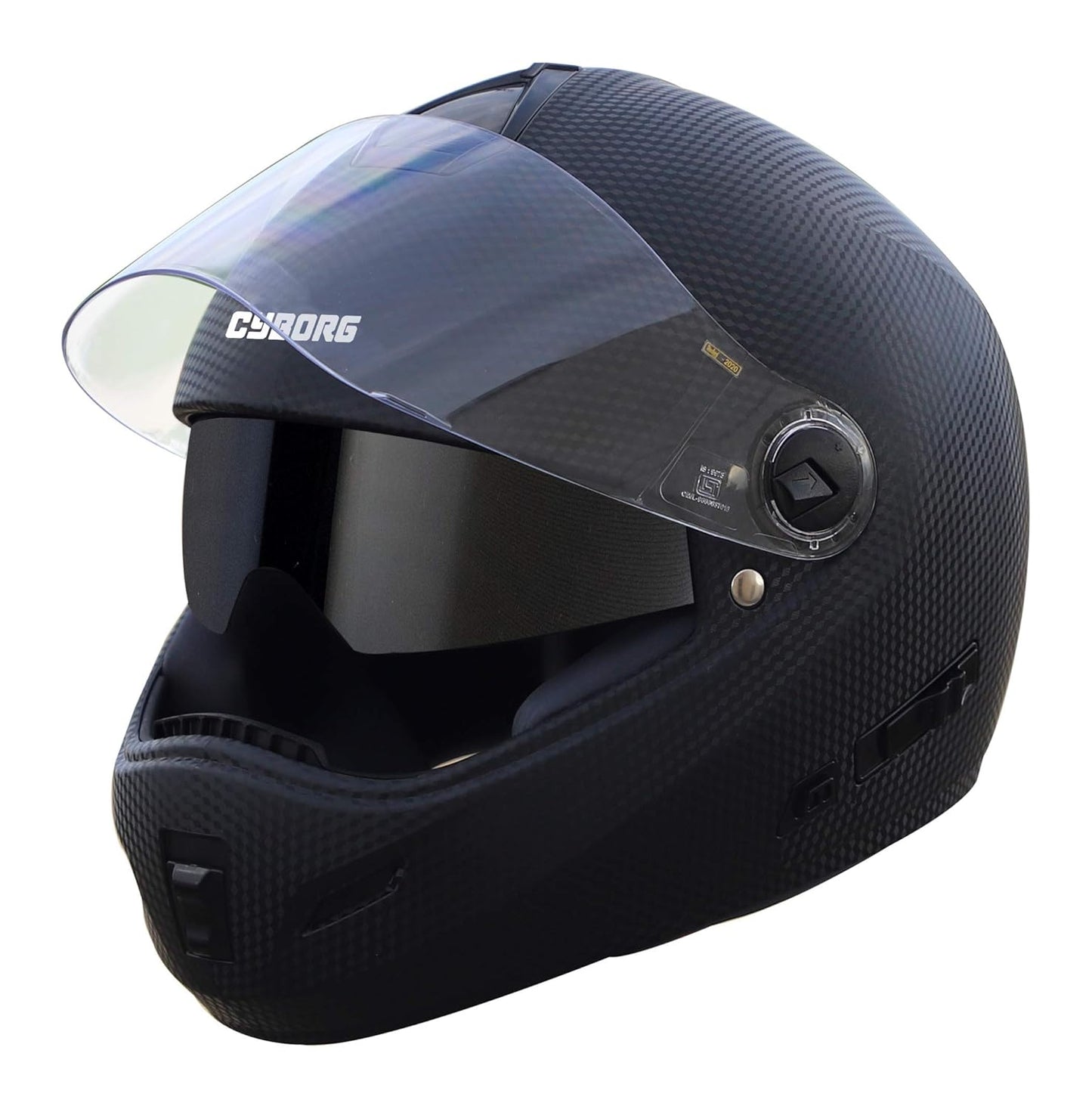 Helmetkart ISI Certified Full Face Helmet for Men and Women with Inner Smoke Sun Shield and Outer Clear Visor