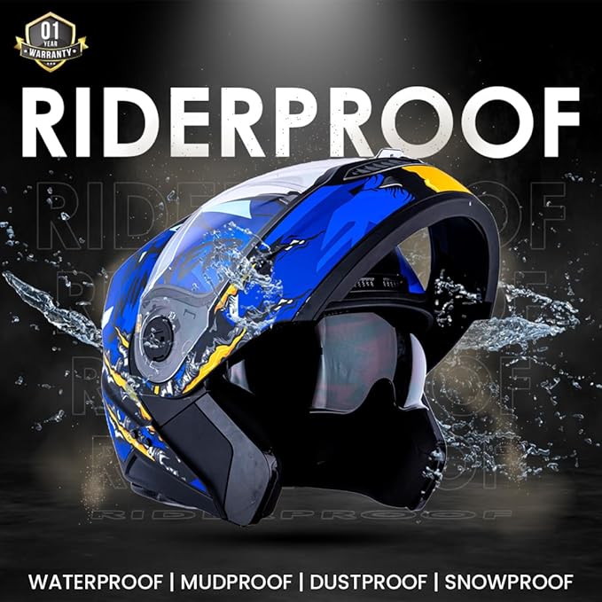 Helmetkart Smart Bluetooth Helmet with Calls | Music | GPS | Waterproof | Voice Assistant & Dual Visor
