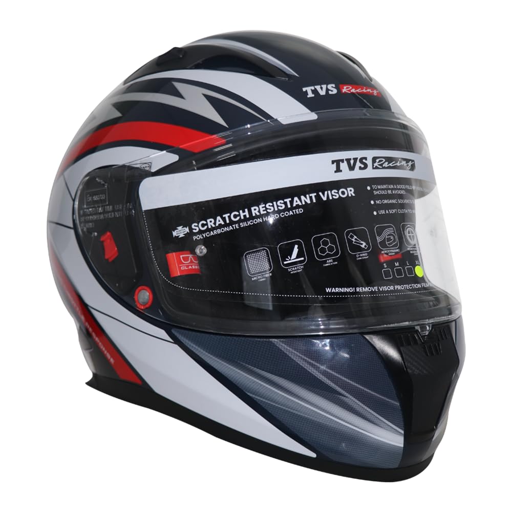 Helmetkart Bluetooth Ready Helmet for Men's Bike: Full Face Helmet for Men, Premium Bike Helmet for Ultimate Safety & Style - Riding Helmets for Men Bike Adventures White/Black