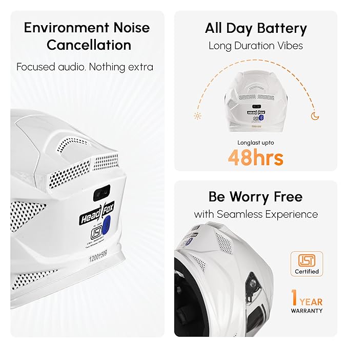 HelmetkartSharp Smart Bluetooth Full Face Helmet for Man & Women for Bike with Dual Visor, Aircraft Light, Noise Cancellation, Voice Assistance & GPS