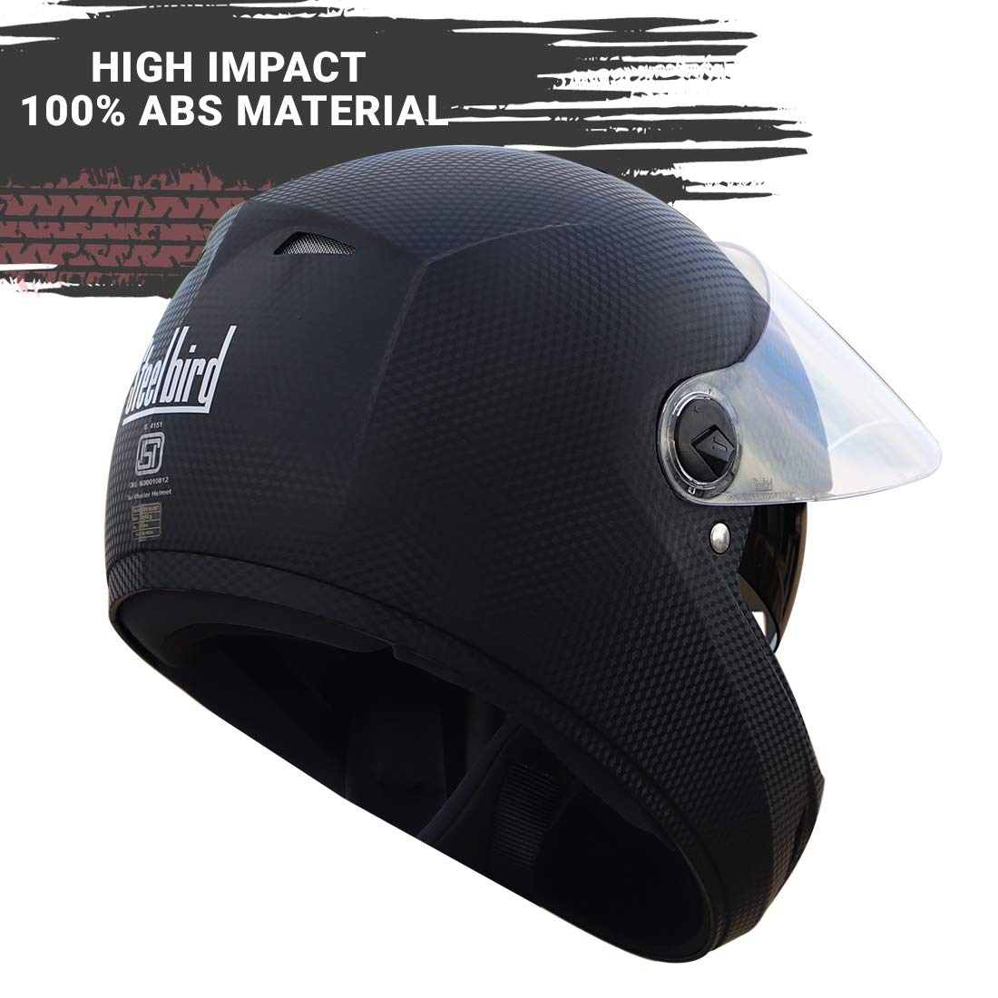 Helmetkart ISI Certified Full Face Helmet for Men and Women with Inner Smoke Sun Shield and Outer Clear Visor