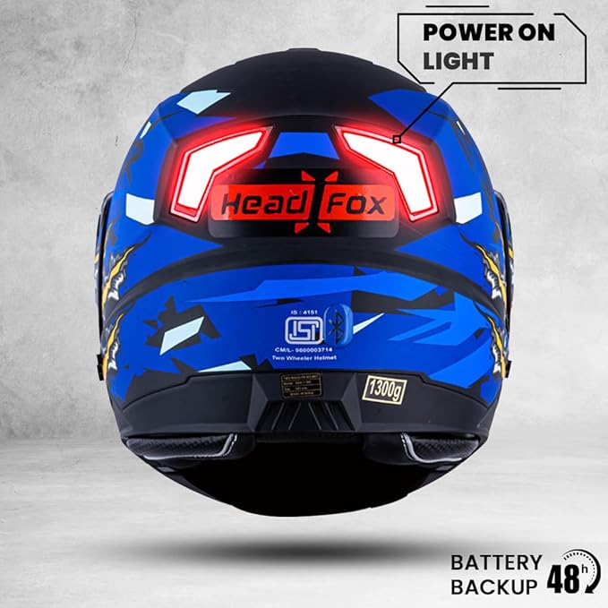 Helmetkart Smart Bluetooth Helmet with Calls | Music | GPS | Waterproof | Voice Assistant & Dual Visor