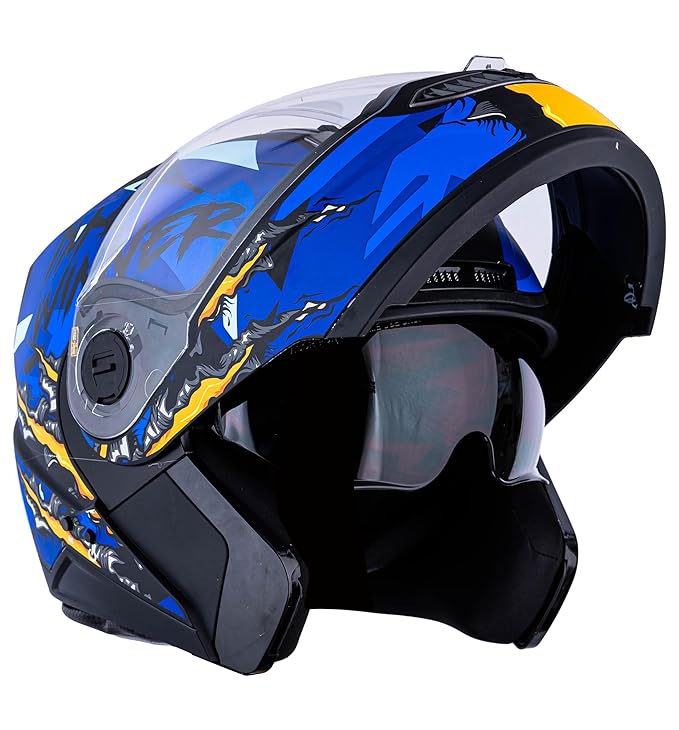 Helmetkart Smart Bluetooth Helmet with Calls | Music | GPS | Waterproof | Voice Assistant & Dual Visor