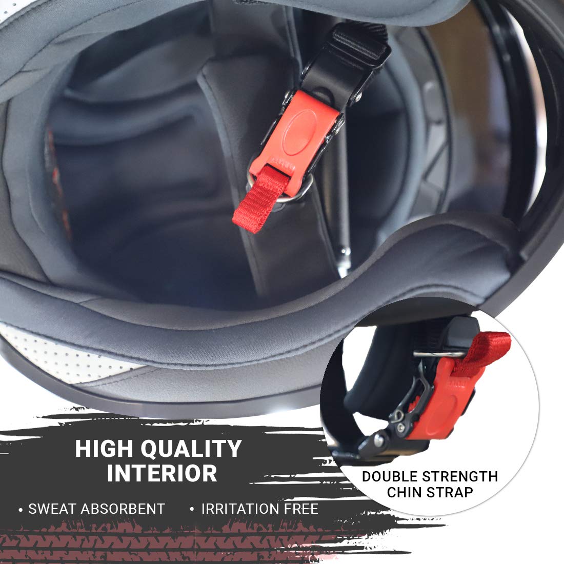 Helmetkart ISI Certified Full Face Helmet for Men and Women with Inner Smoke Sun Shield and Outer Clear Visor