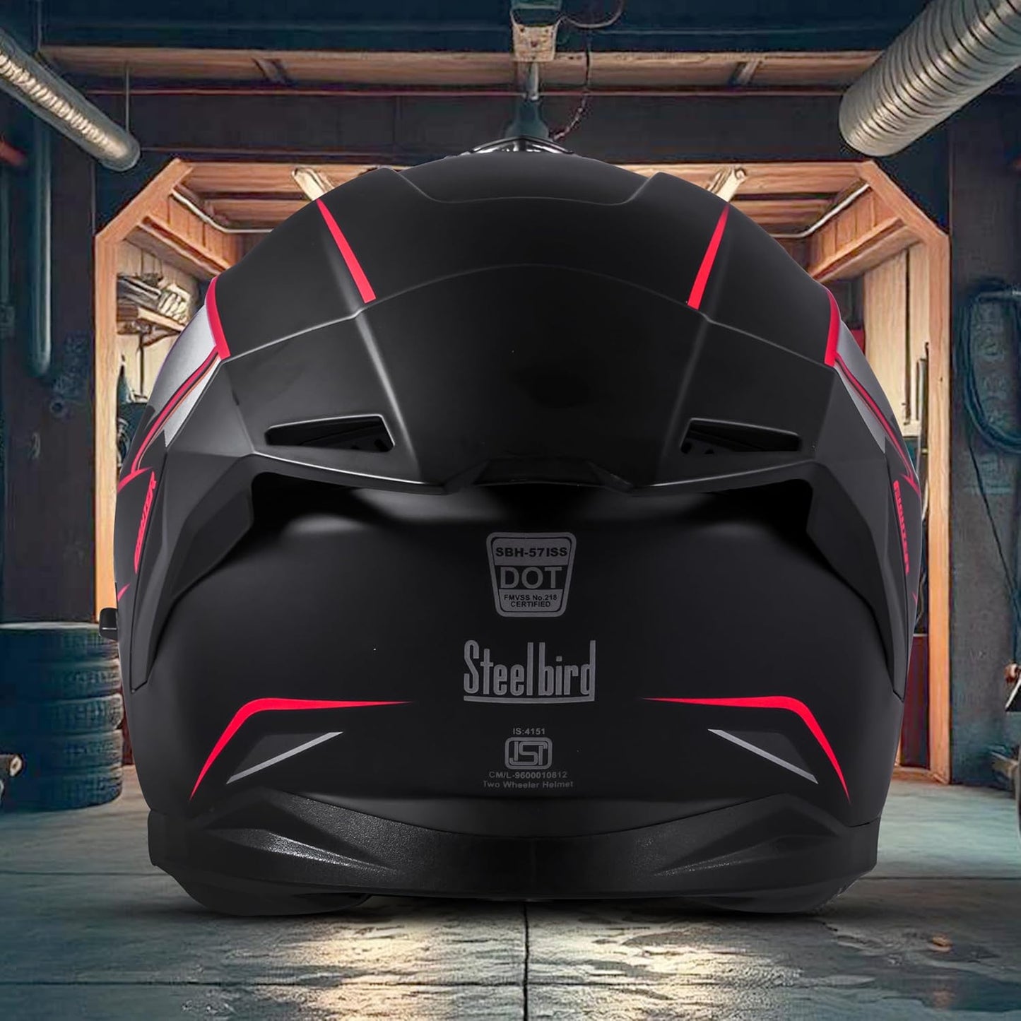 Helmetkart ISI and DOT Certified Full Face Helmet for Men and Women with Inner Chrome Sun Shield