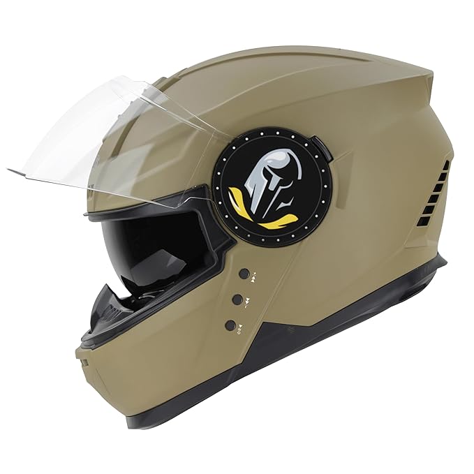 Helmetkart Bluetooth Full Face ISI Certified Helmet for Men with Inner Smoke Sun Shield | SBH-40 7Wings