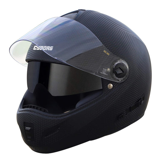 Helmetkart ISI Certified Full Face Helmet for Men and Women with Inner Smoke Sun Shield and Outer Clear Visor