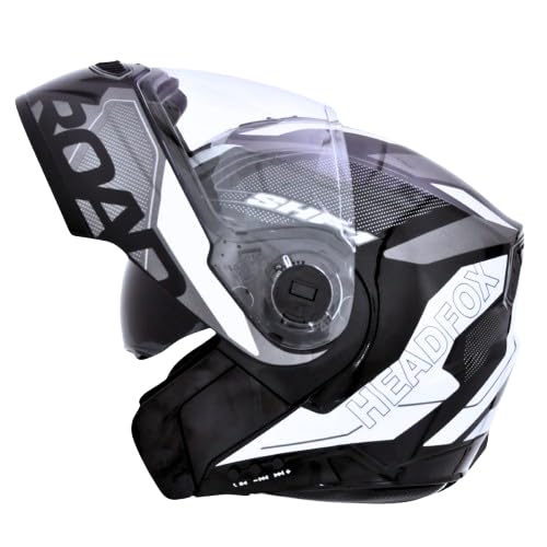 Helmetkart N2 Road Motorcycle Bluetooth Flip-up ISI Certified Helmet for Men, Connects Two Mobiles at Same Time with Music, Navigation & Waterproof, Compatible with iOS and Android