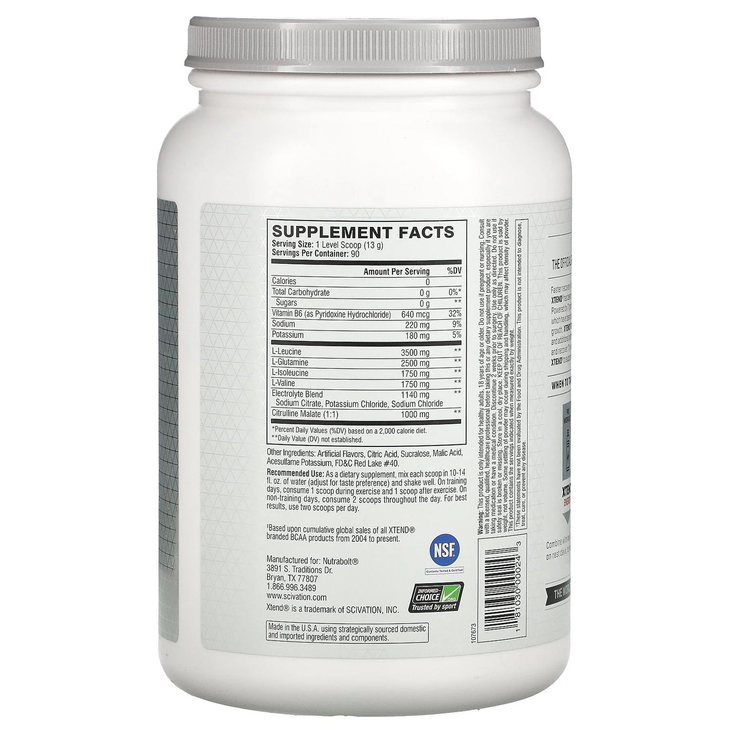 XTEND The Original 7G BCAA Powder, Watermelon Explosion, 90 Servings