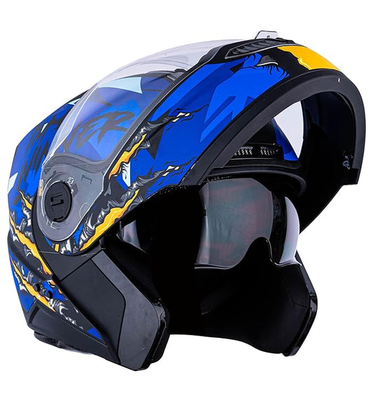 Helmetkart Smart Bluetooth Helmet with Calls | Music | GPS | Waterproof | Voice Assistant & Dual Visor