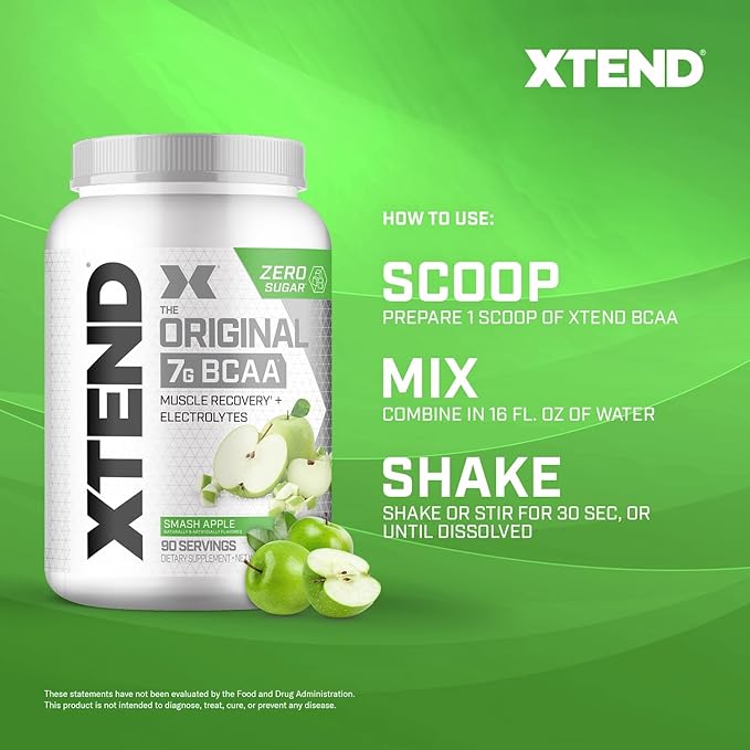 Scivation Xtend Bcaa 90 Servings - 1194G (Green Apple), Powder