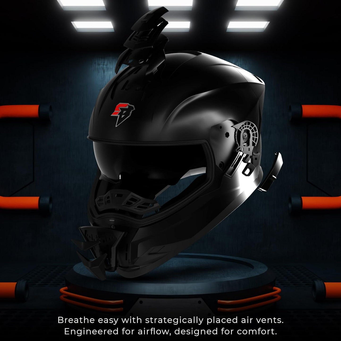 Helmetkart ISI and DOT Certified Full Face Helmet for Men and Women with Inner Chrome Sun Shield
